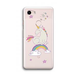 CaseCompany Regenboog eenhoorn: Google Pixel 3 Transparant Hoesje