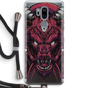 CaseCompany Hell Hound and Serpents: LG G7 Thinq Transparant Hoesje met koord