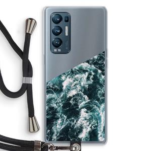 CaseCompany Zee golf: Oppo Find X3 Neo Transparant Hoesje met koord
