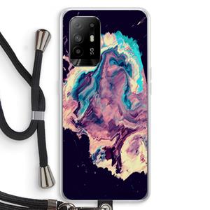 CaseCompany Cosmic Silence: Oppo A94 5G Transparant Hoesje met koord