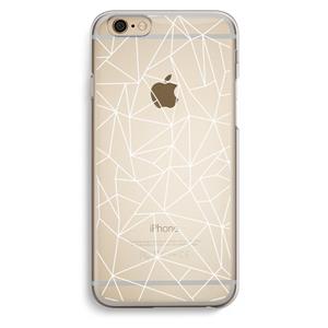 CaseCompany Geometrische lijnen wit: iPhone 6 / 6S Transparant Hoesje