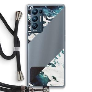 CaseCompany Golven: Oppo Find X3 Neo Transparant Hoesje met koord