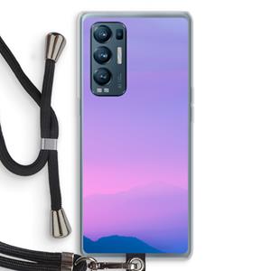 CaseCompany Sunset pastel: Oppo Find X3 Neo Transparant Hoesje met koord