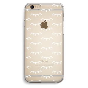 CaseCompany Wimpers: iPhone 6 / 6S Transparant Hoesje
