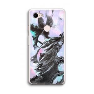 CaseCompany Pastel zwart: Google Pixel 3 Transparant Hoesje