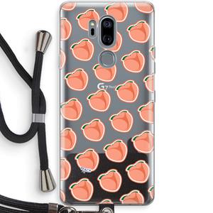 CaseCompany Just peachy: LG G7 Thinq Transparant Hoesje met koord