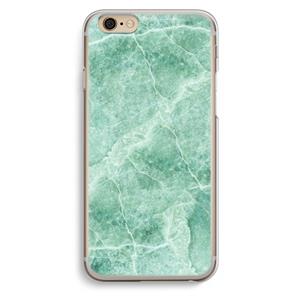 CaseCompany Groen marmer: iPhone 6 / 6S Transparant Hoesje