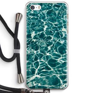 CaseCompany Weerkaatsing water: iPhone 5 / 5S / SE Transparant Hoesje met koord