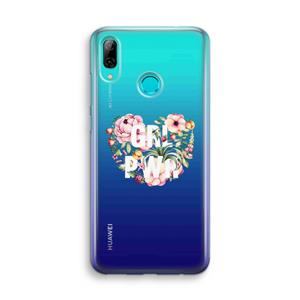 CaseCompany GRL PWR Flower: Huawei P Smart (2019) Transparant Hoesje