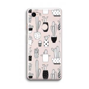CaseCompany Cactusmotief: Google Pixel 3 Transparant Hoesje