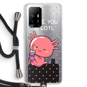 CaseCompany Love You A Lotl: Oppo A94 5G Transparant Hoesje met koord