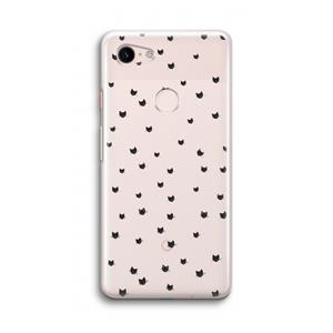 CaseCompany Kleine kattenkopjes: Google Pixel 3 Transparant Hoesje