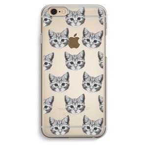 CaseCompany Kitten: iPhone 6 / 6S Transparant Hoesje
