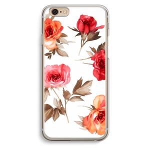 CaseCompany Roosjes: iPhone 6 / 6S Transparant Hoesje