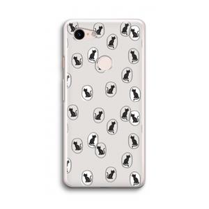 CaseCompany Miauw: Google Pixel 3 Transparant Hoesje