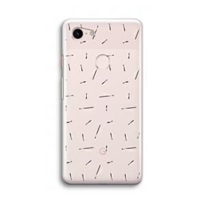 CaseCompany Hipster stripes: Google Pixel 3 Transparant Hoesje