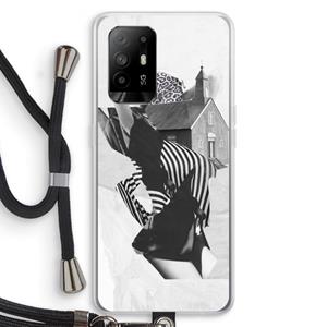 CaseCompany House: Oppo A94 5G Transparant Hoesje met koord