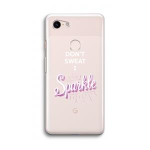 CaseCompany Sparkle quote: Google Pixel 3 Transparant Hoesje