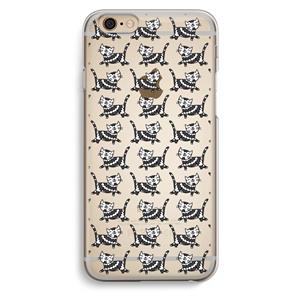 CaseCompany Zwarte poes: iPhone 6 / 6S Transparant Hoesje