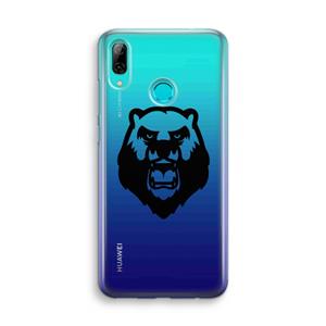CaseCompany Angry Bear (black): Huawei P Smart (2019) Transparant Hoesje