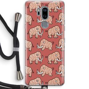 CaseCompany Mammoet: LG G7 Thinq Transparant Hoesje met koord