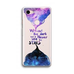 CaseCompany Stars quote: Google Pixel 3 Transparant Hoesje