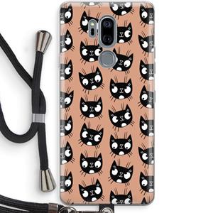 CaseCompany Kat: LG G7 Thinq Transparant Hoesje met koord