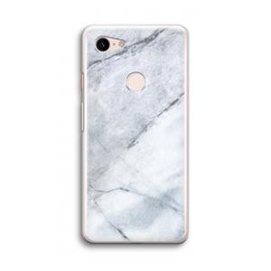 CaseCompany Witte marmer: Google Pixel 3 Transparant Hoesje