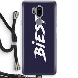 CaseCompany Biest: LG G7 Thinq Transparant Hoesje met koord