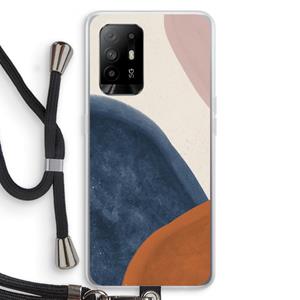 CaseCompany Geo #1: Oppo A94 5G Transparant Hoesje met koord