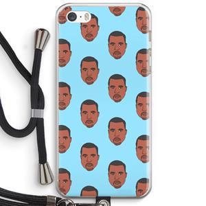 CaseCompany Kanye Call Me℃: iPhone 5 / 5S / SE Transparant Hoesje met koord