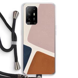 CaseCompany Geo #2: Oppo A94 5G Transparant Hoesje met koord