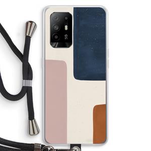 CaseCompany Geo #5: Oppo A94 5G Transparant Hoesje met koord