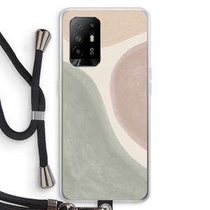 CaseCompany Geo #6: Oppo A94 5G Transparant Hoesje met koord