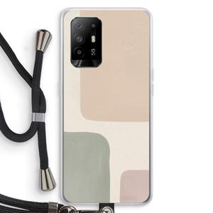 CaseCompany Geo #7: Oppo A94 5G Transparant Hoesje met koord