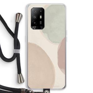 CaseCompany Geo #8: Oppo A94 5G Transparant Hoesje met koord