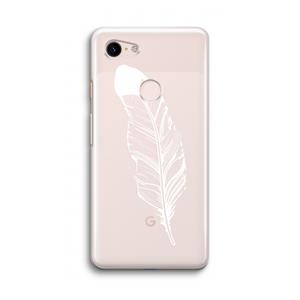 CaseCompany Pluim: Google Pixel 3 Transparant Hoesje