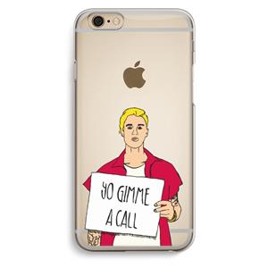 CaseCompany Gimme a call: iPhone 6 / 6S Transparant Hoesje