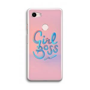 CaseCompany Girl boss: Google Pixel 3 Transparant Hoesje