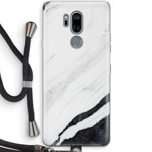 CaseCompany Elegante marmer: LG G7 Thinq Transparant Hoesje met koord