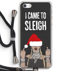 CaseCompany Came To Sleigh: iPhone 5 / 5S / SE Transparant Hoesje met koord