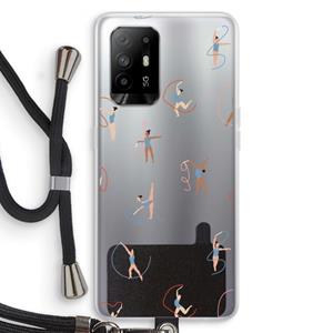 CaseCompany Dancing #3: Oppo A94 5G Transparant Hoesje met koord