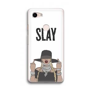 CaseCompany Slay All Day: Google Pixel 3 Transparant Hoesje
