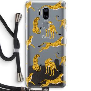 CaseCompany Luipaard: LG G7 Thinq Transparant Hoesje met koord