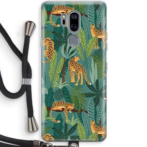 CaseCompany Luipaard 2: LG G7 Thinq Transparant Hoesje met koord