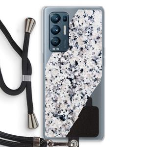 CaseCompany Gespikkelde marmer: Oppo Find X3 Neo Transparant Hoesje met koord