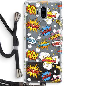 CaseCompany Pow Smack: LG G7 Thinq Transparant Hoesje met koord