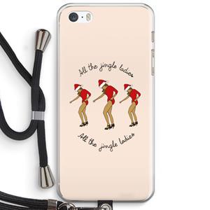 CaseCompany Jingle Ladies: iPhone 5 / 5S / SE Transparant Hoesje met koord