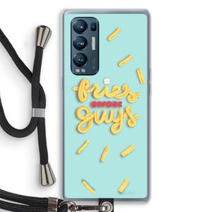 CaseCompany Always fries: Oppo Find X3 Neo Transparant Hoesje met koord