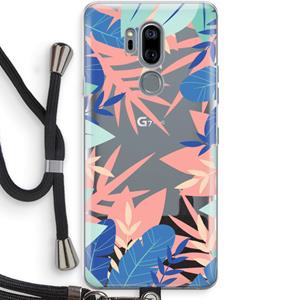CaseCompany Tropisch: LG G7 Thinq Transparant Hoesje met koord
